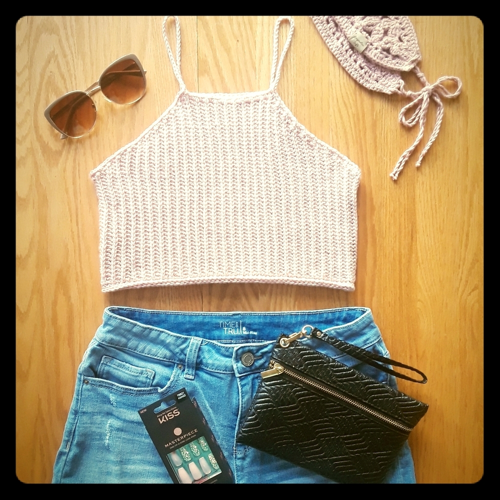 Crop Top. Handmade crop tank top.